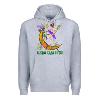 Heather Grey mardi gras cutie Premium Hoodie - CowGirlArtShop