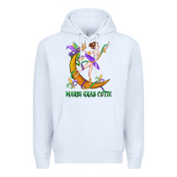 White mardi gras cutie Premium Hoodie - CowGirlArtShop