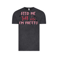 Vintage Black feed me and tell me im pretty Vintage Tee - MaliasSmallBusiness