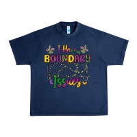 Navy i have boundary issues Urban Heavy Tee - MaliasSmallBusiness