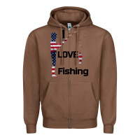 Chestnut I love fishing Zipper Hoodie - Bettercallsaul