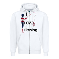 I Love Fishing Zipper Hoodie | Teevron