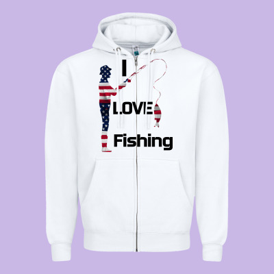 I Love Fishing Zipper Hoodie Designed By Bettercallsaul