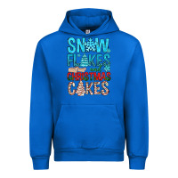 Cobalt Snow Flakes aAd Christmas Cakes Urban Hoodie - BundleAndBundleShop