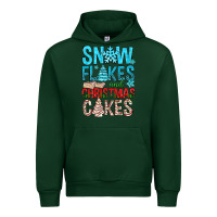 Forest Green Snow Flakes aAd Christmas Cakes Urban Hoodie - BundleAndBundleShop