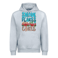 Heather Grey Snow Flakes aAd Christmas Cakes Urban Hoodie - BundleAndBundleShop