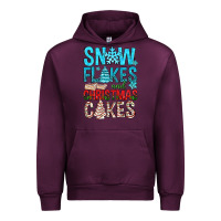 Mauve Wine Snow Flakes aAd Christmas Cakes Urban Hoodie - BundleAndBundleShop