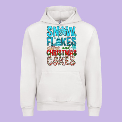 Snow Flakes Aad Christmas Cakes Urban Hoodie Designed By Bundleandbundleshop