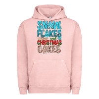 Pigment Salmon Snow Flakes aAd Christmas Cakes Urban Hoodie - BundleAndBundleShop