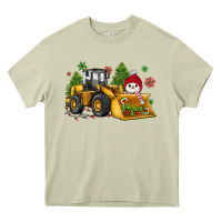 Mossy christmas bulldozer snowman Heavy Core Tee - JahusDesignShop