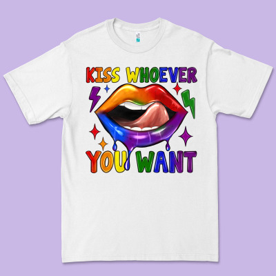 Kiss Whoever You Want Premium Tee Designed By Jahusdesignshop