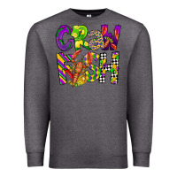 Charcoal Heather crawfish mardi gras Premium Sweatshirt - CowGirlArtShop