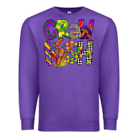 Purple crawfish mardi gras Premium Sweatshirt - CowGirlArtShop