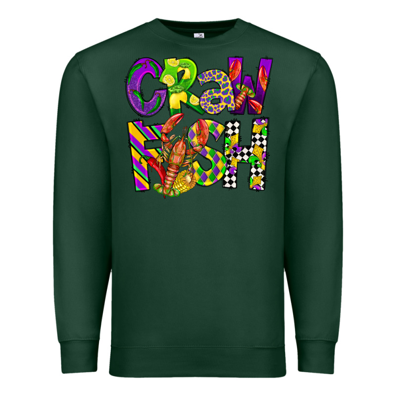 Crawfish Mardi Gras Premium Sweatshirt by CowGirlArtShop | Teevron