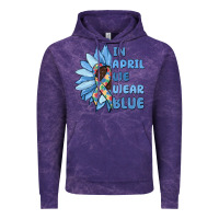 Cloud Purple in april we wear blue Vintage Hoodie - MaliasSmallBusiness