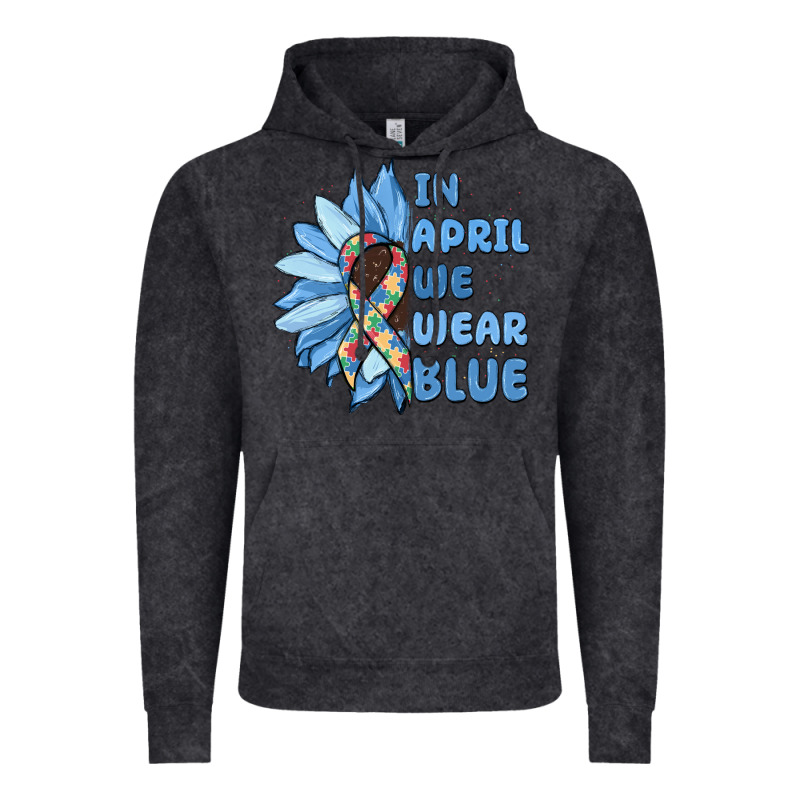 In April We Wear Blue Vintage Hoodie by MaliasSmallBusiness | Teevron