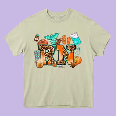 Rn Registered Nurse Heavy Core Tee Designed By Adodesignshop