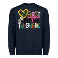 Navy my first day of 1st grade Heavyweight Sweatshirt - NancyCooperArtShop