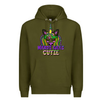 Army Green mardi gras cutie unicorn Premium Hoodie - CowGirlArtShop