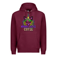 Burgundy mardi gras cutie unicorn Premium Hoodie - CowGirlArtShop