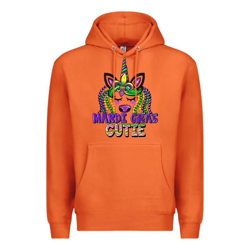 Mardi Gras Cutie Unicorn Premium Hoodie by CowGirlArtShop | Teevron