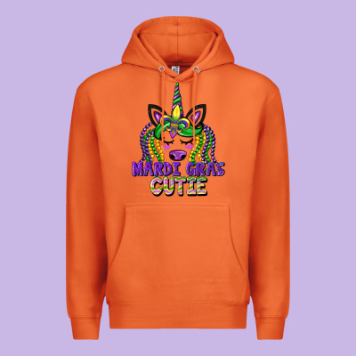 Mardi Gras Cutie Unicorn Premium Hoodie Designed By Cowgirlartshop