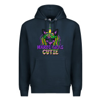 Navy mardi gras cutie unicorn Premium Hoodie - CowGirlArtShop