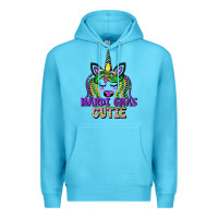 Ocean Blue mardi gras cutie unicorn Premium Hoodie - CowGirlArtShop