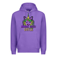 Purple mardi gras cutie unicorn Premium Hoodie - CowGirlArtShop