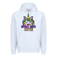 White mardi gras cutie unicorn Premium Hoodie - CowGirlArtShop