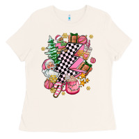 Bone pink christmas lightning bolt Ladies Tee - AdoDesignShop
