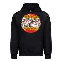 Black baseball with sunflower round earrings Urban Hoodie - BundleAndBundleShop