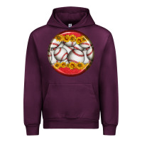 Mauve Wine baseball with sunflower round earrings Urban Hoodie - BundleAndBundleShop