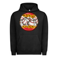 Pigment Black baseball with sunflower round earrings Urban Hoodie - BundleAndBundleShop
