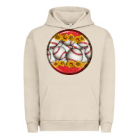 Pigment French Oak baseball with sunflower round earrings Urban Hoodie - BundleAndBundleShop