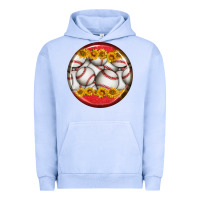 Pigment Grape Ice baseball with sunflower round earrings Urban Hoodie - BundleAndBundleShop