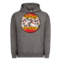Baseball With Sunflower Round Earrings Urban Hoodie | Teevron