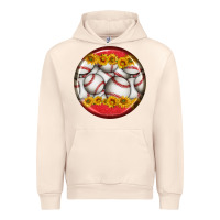 Sandshell baseball with sunflower round earrings Urban Hoodie - BundleAndBundleShop