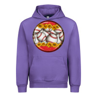 Tulip baseball with sunflower round earrings Urban Hoodie - BundleAndBundleShop