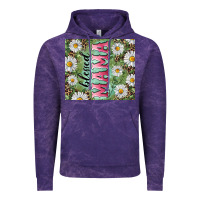 Cloud Purple Blessed mama with daisy and leopard Vintage Hoodie - RanaPortraitStore