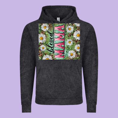 Blessed Mama With Daisy And Leopard Vintage Hoodie Designed By Ranaportraitstore