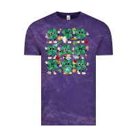 Cloud Purple teacher st patrick day clovers Vintage Tee - MaliasSmallBusiness