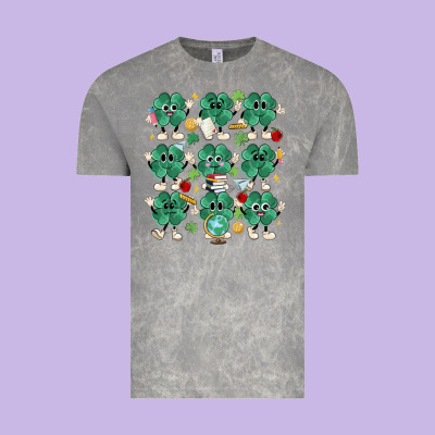 Teacher St Patrick Day Clovers Vintage Tee Designed By Maliassmallbusiness