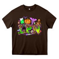 Chocolate Brown lpn halloween nurse with Heavy Core Tee - AdoDesignShop