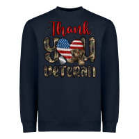 Navy thank you veteran Heavyweight Sweatshirt - MaliasSmallBusiness