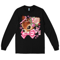 Black reindeer head christmas Long Sleeve Tee - MaliasSmallBusiness