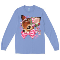 Colony Blue reindeer head christmas Long Sleeve Tee - MaliasSmallBusiness