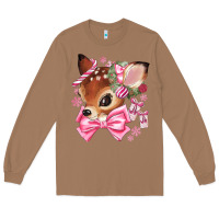 Toasted Coconut reindeer head christmas Long Sleeve Tee - MaliasSmallBusiness