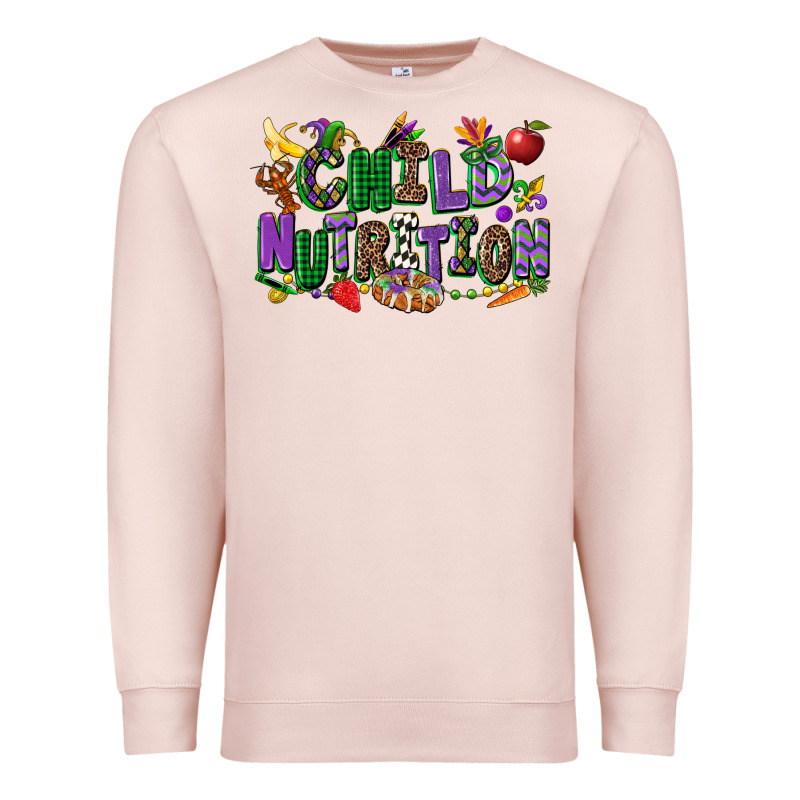 Child Nutrition Mardi Gras Cowgirl Premium Sweatshirt by CowGirlArtShop | Teevron