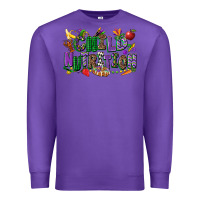Purple child nutrition mardi gras cowgirl Premium Sweatshirt - CowGirlArtShop